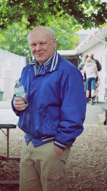 Volunteer Ron at the Crisis Shelter