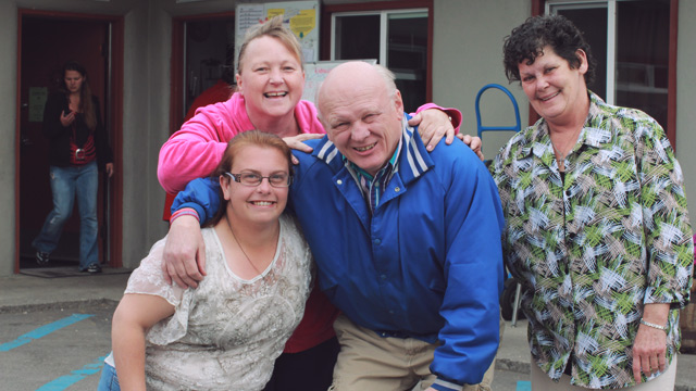 Group shot of Ron with some ladies