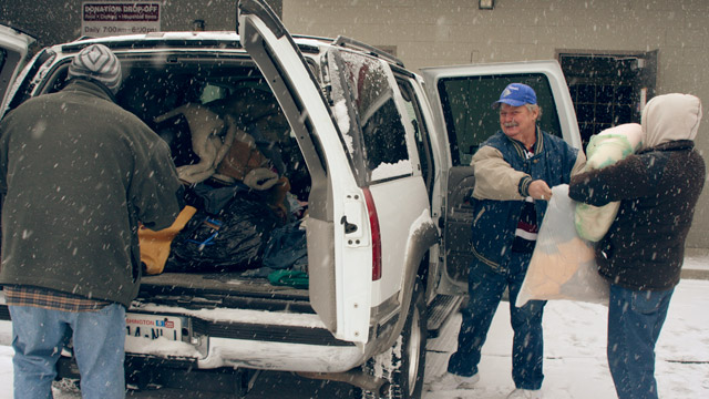 Winter coat donations arrive