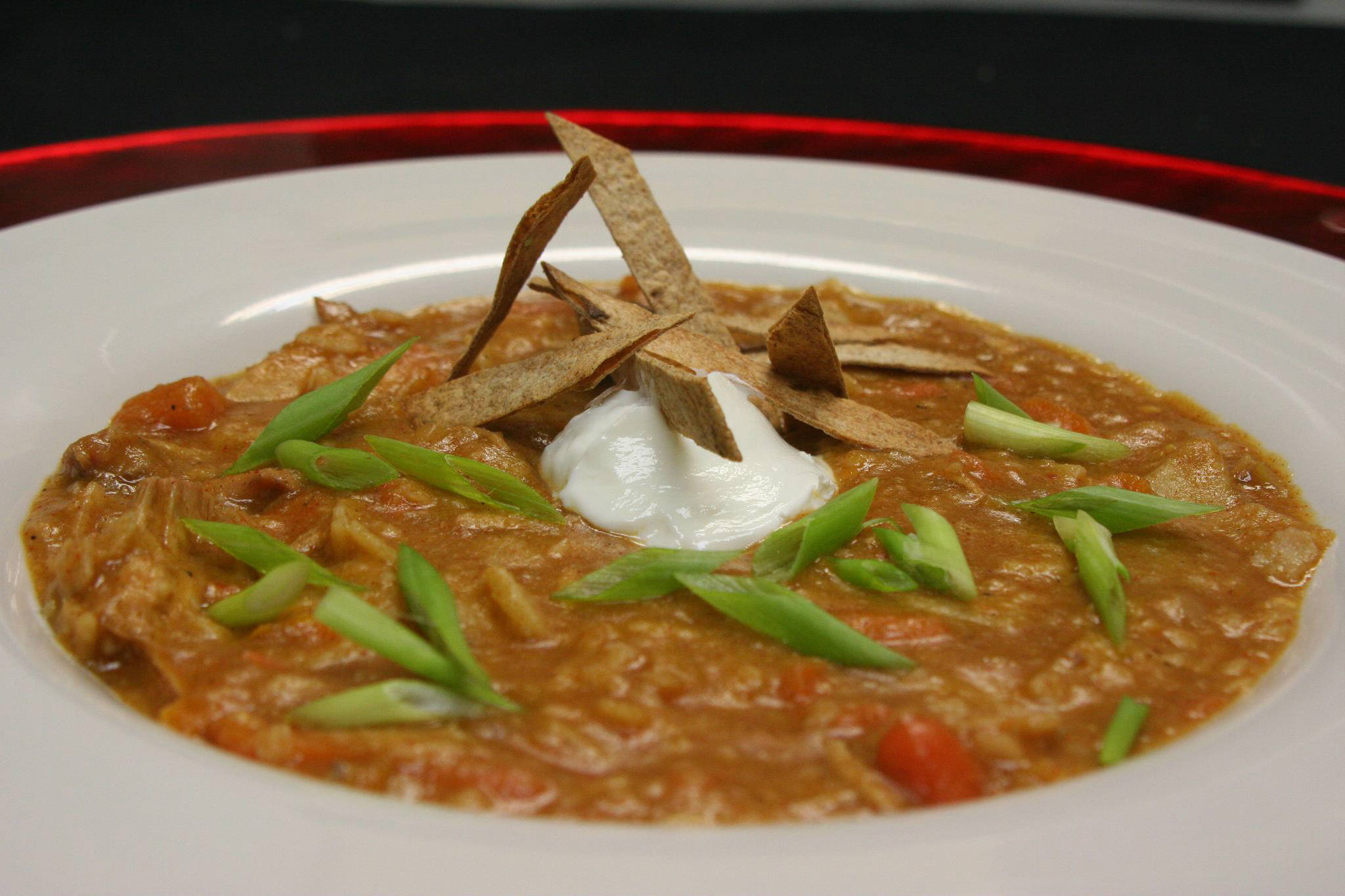 bowl of tortilla soup