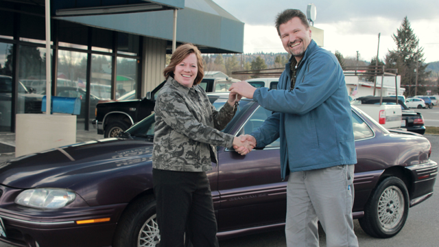 Shari receives her new car