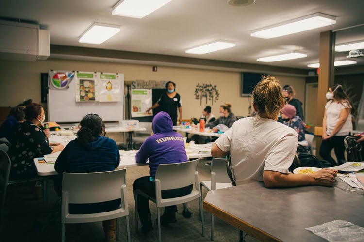 Anita teaching nutrition at AOH 3