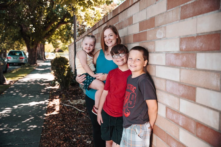 Krystal with her children 1