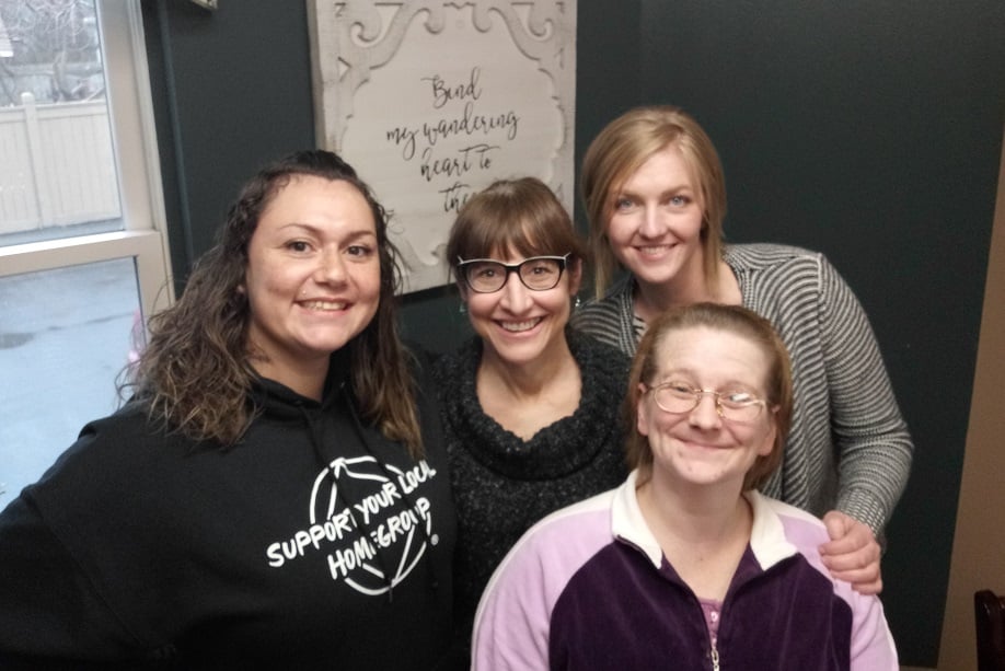Jessica, Barb, Emily and Amanda are in Women's Recovery at Anna Ogden Hall and built their connection with Life Center church through their Rooted groups.