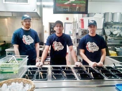 Alex was the salad bar supervisor, preparing hundreds of meals a day for the hungry.