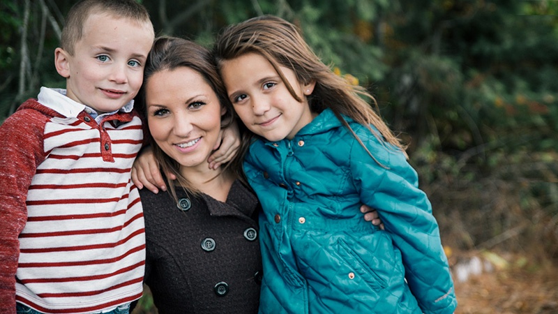 Brianne and her children are reunited after Brianne found healing for her addiction at UGM. Without the Center for Women and Children, she would have ended up homeless.