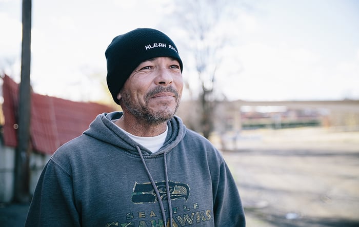 Rich says that ending up homeless with no place else to go caused him to come to UGM.