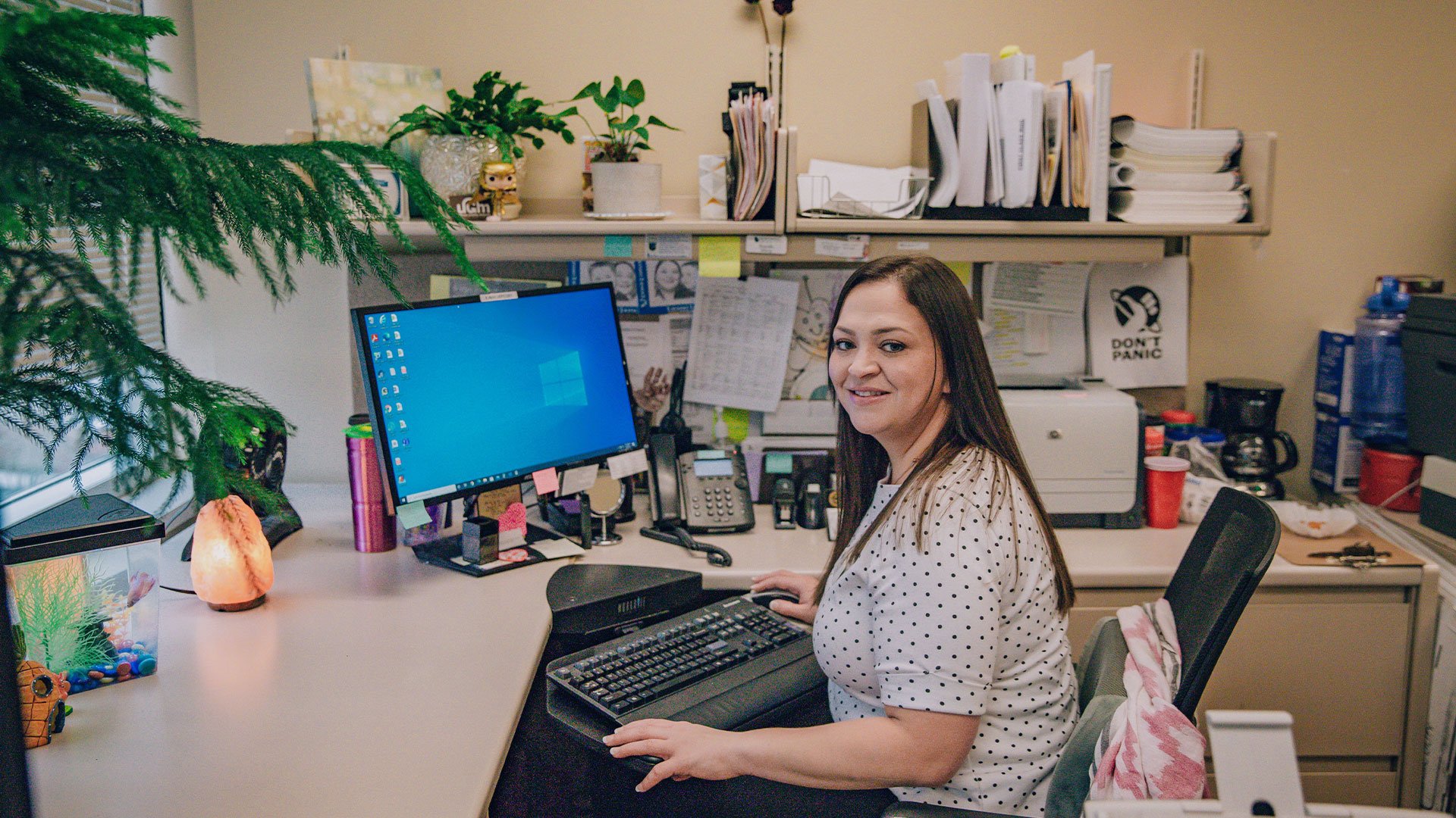 Sarah working at OBGYN Northwest