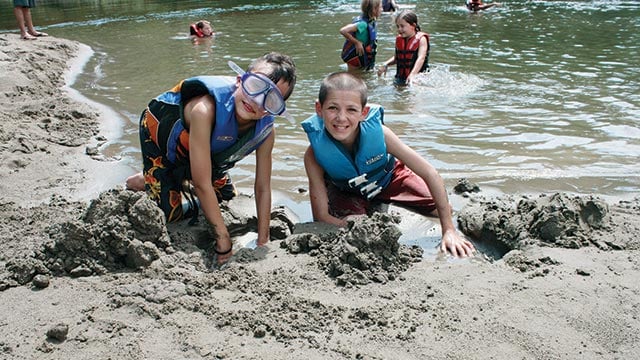 Campers-in-water