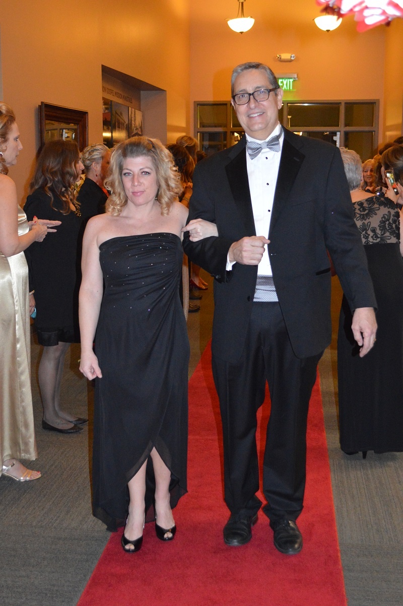 Matt helped escort residents up the red carpet at their special Valentine's Day dinner. His job at the Center is more than just feeding the hungry.