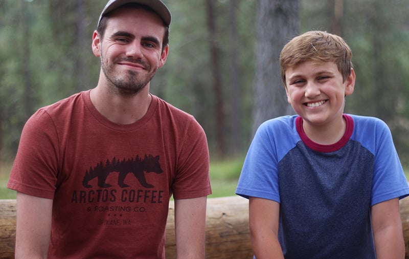 Trevor and Winston are on a cabin-leading team at UGM Camp. Winston used to come as a camper.