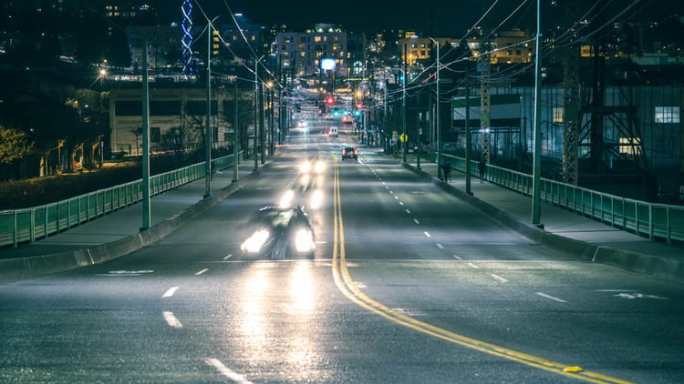 seattle streets at night