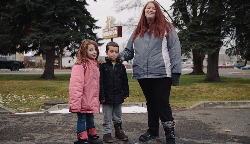 Melissa and her stepchildren found a helping hand at the UGM Crisis Shelter because their neighbors cared for the poor among them.