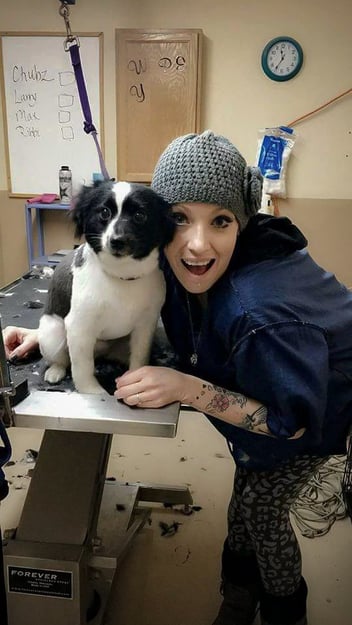 Rachel was connected with a local pet grooming business because she loved animals and had a desire to learn the trade.  Two years later, Rachel is the lead groomer there and loving every minute of her job.