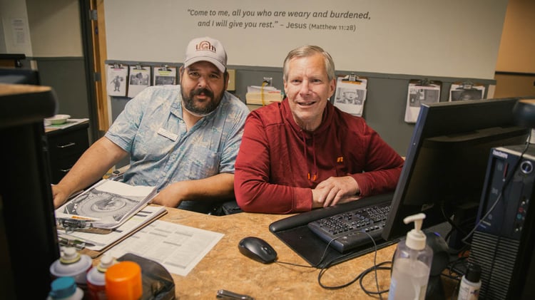 Scott and Jordan at the Day Desk