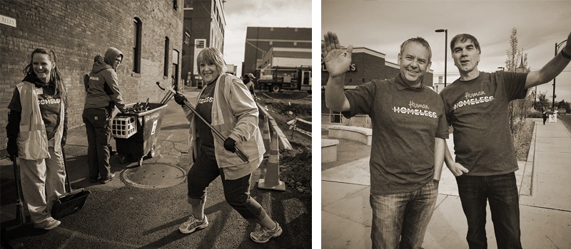 On October 10, UGM residents, staff, and volunteers spread out through downtown Spokane for a cleanup day and to hold signs promoting the value and dignity of every person. Mayor David Condon and a dozen other city officials joined in the effort. 