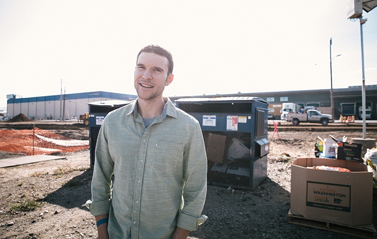 Matt Lewis helps the homeless at UGM, sharing the passionate love of a good God at the Men's Shelter.