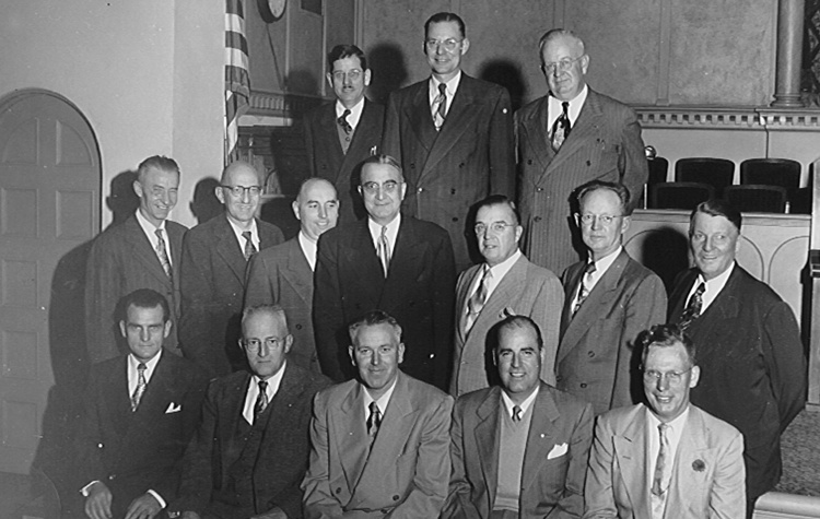 Albert Arend, center, gathered several Spokane businessmen and asked them to serve on the board of a new Union Gospel Mission.