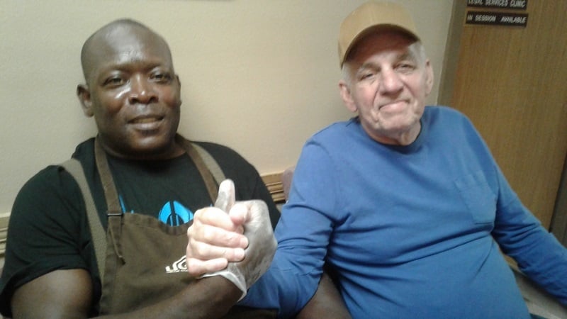 Alfred and Michael developed a friendship staying in a homeless shelter.
