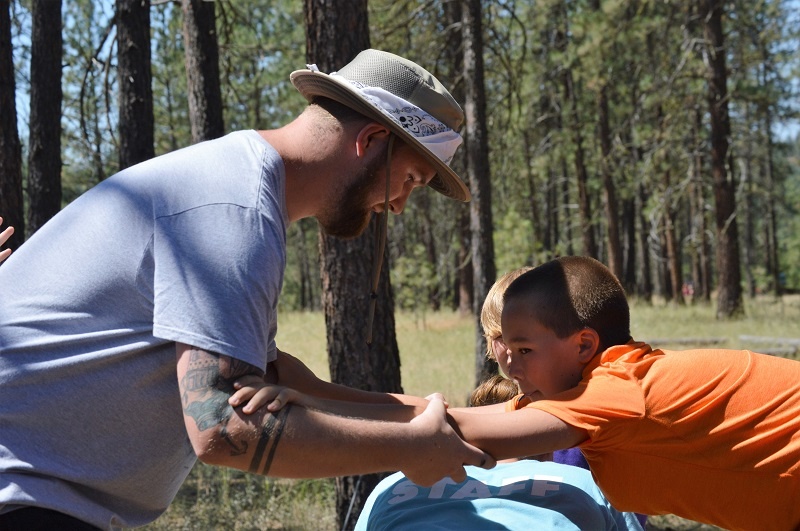 Trust-building exercises help friendships grow at UGM Camp.